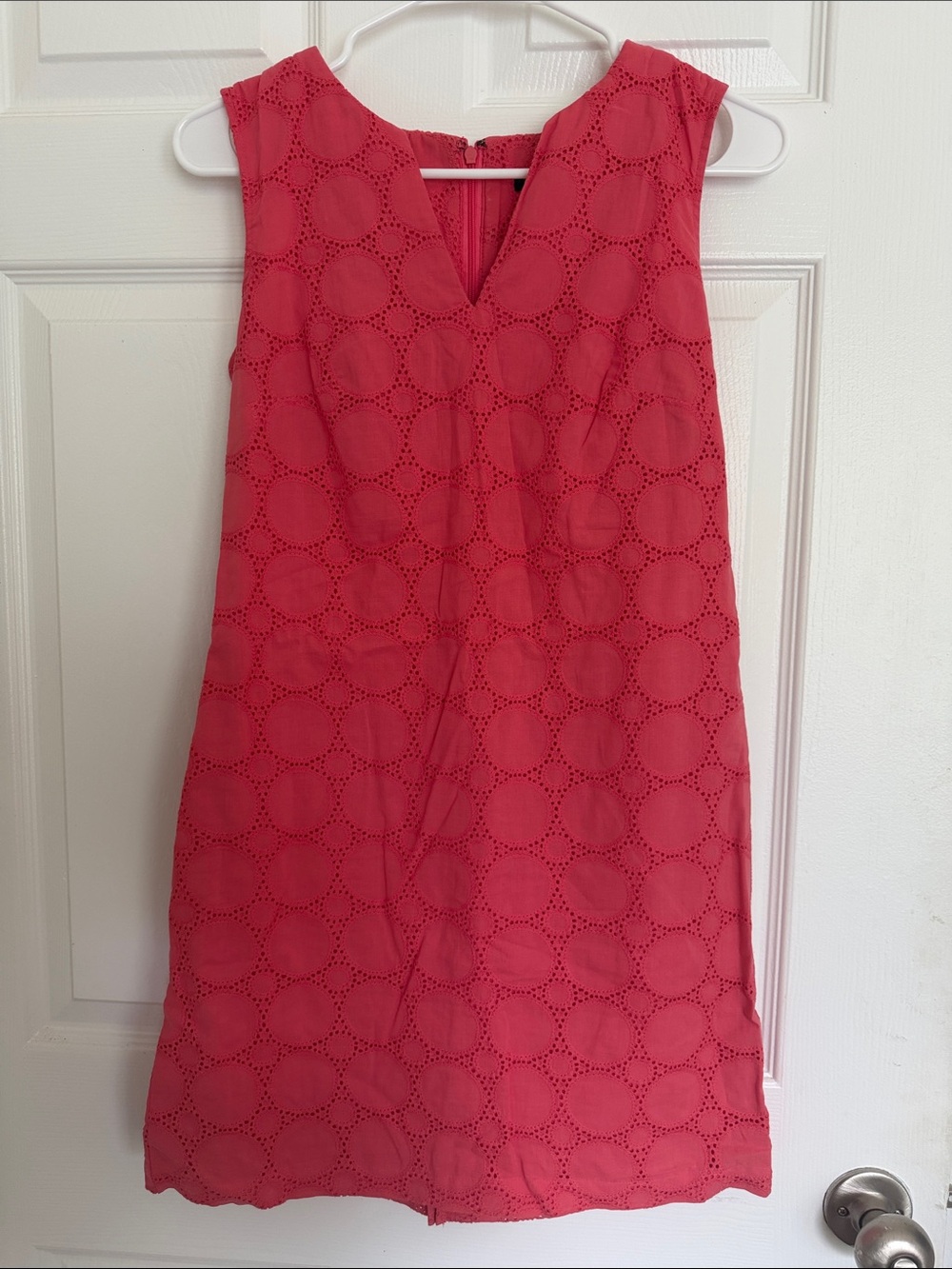 Banana Republic Coral Eyelet Sleeveless Mini Dress